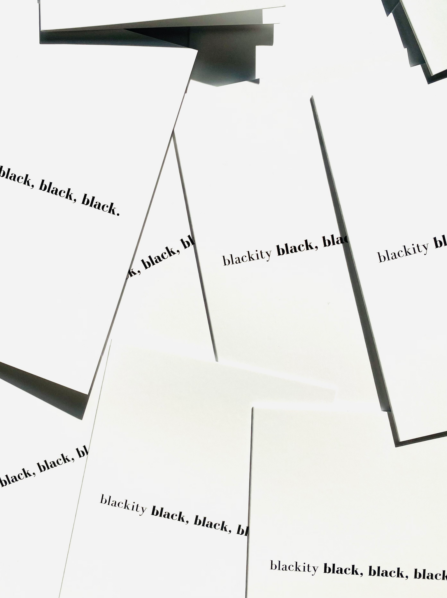 Blackity Black Card - White